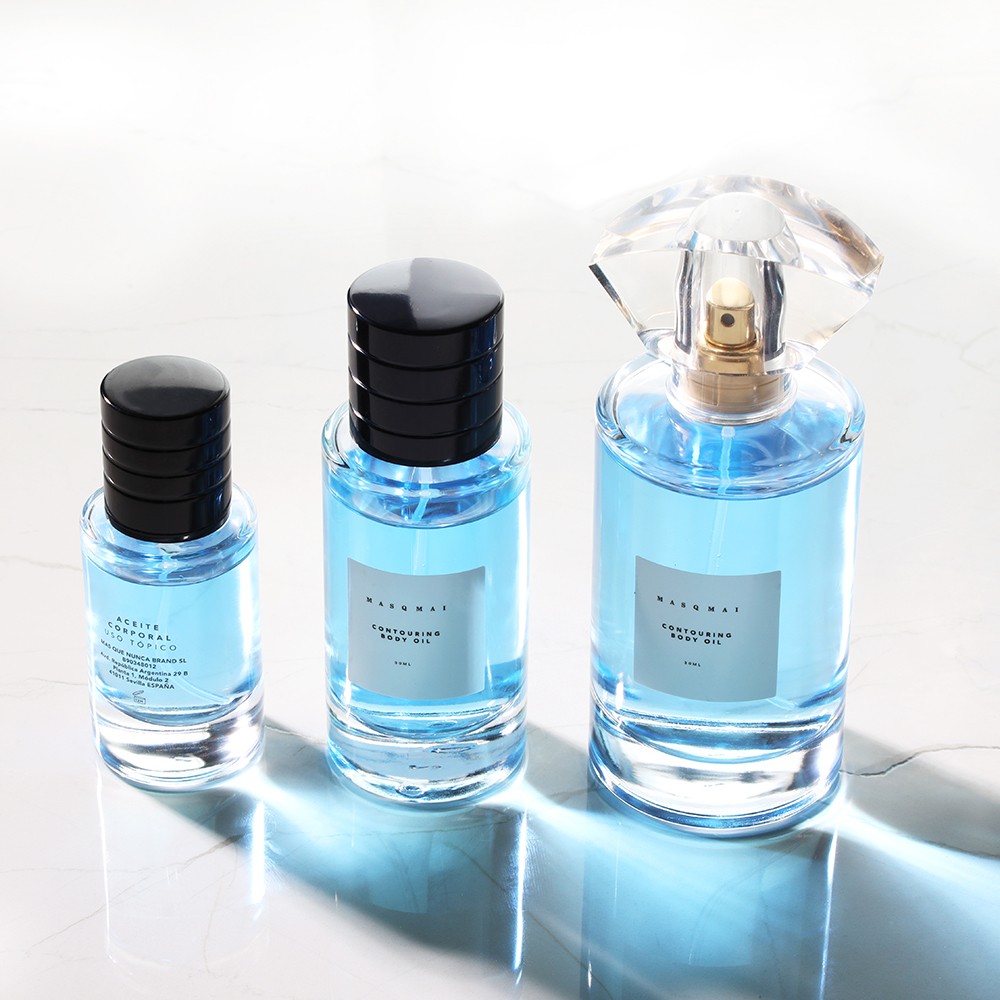 Buy Wholesale China Plastic Lid Round Perfume Bottle 50ml Empty